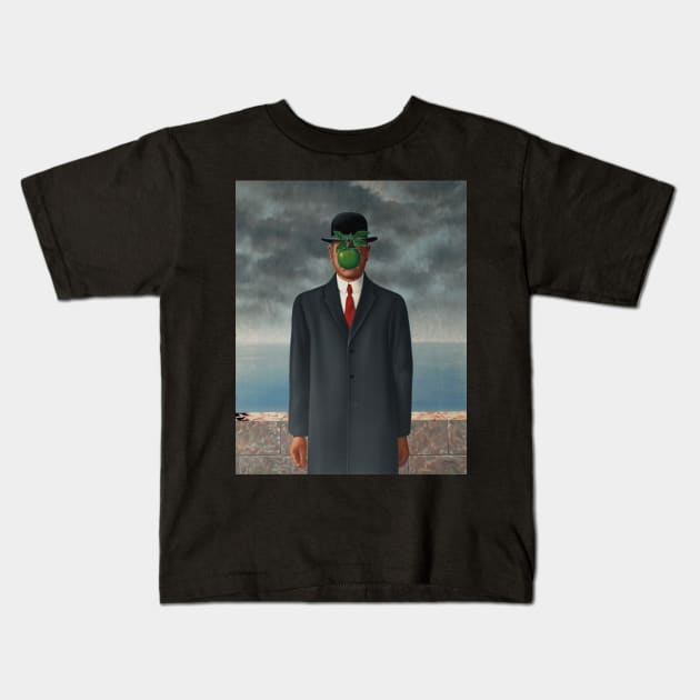 The Son of Man, 1946. Rene Magritte. Kids T-Shirt by SteelWoolBunny